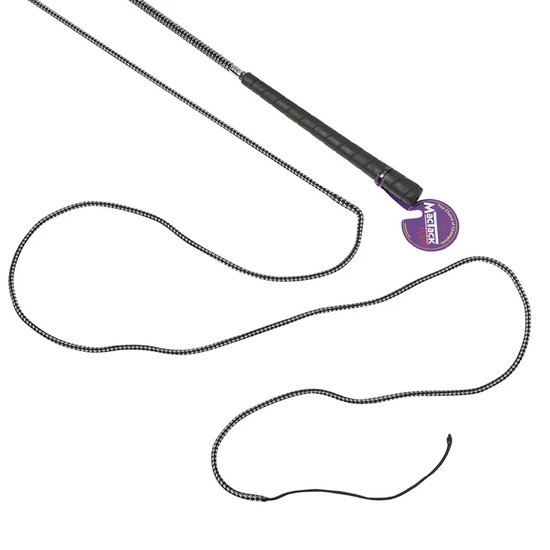 MacTack Lunge Whip 66 - Silver/Black Diamond