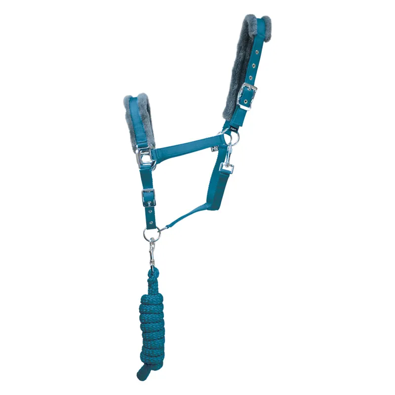 Hy Sport Active Head Collar and Lead Rope - Aegean Green