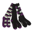 Dublin 3 Pack Socks - Black/Purple/Grey