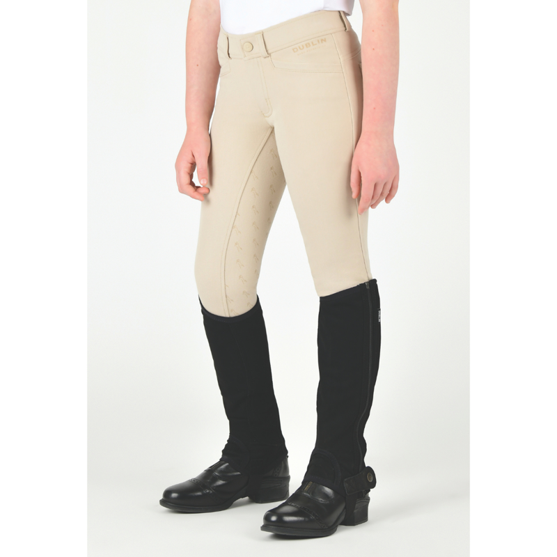 Dublin Kids Cammy Comfort Twill Breeches - Biscuit-2