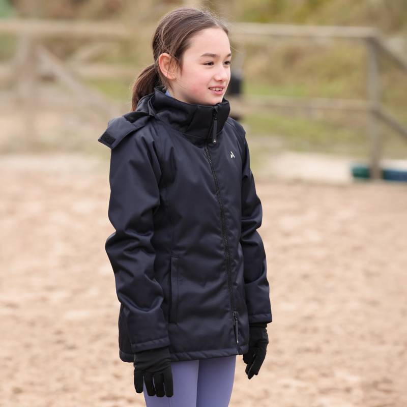 Aubrion React Young Rider Mid Length Coat - Shadow-2