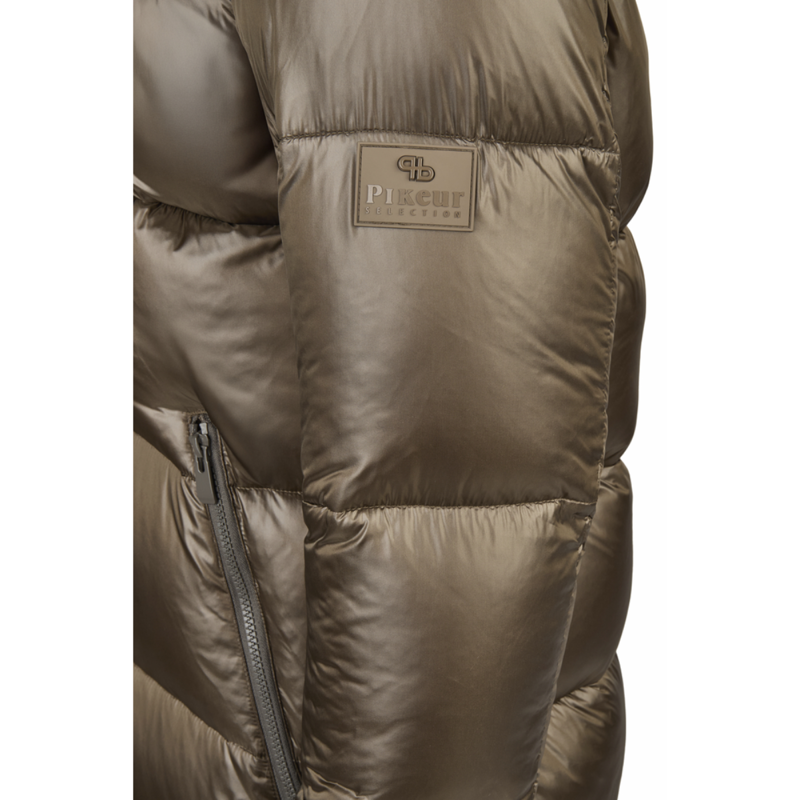 Pikeur Ladies Quilted Coat - Slate Brown-3