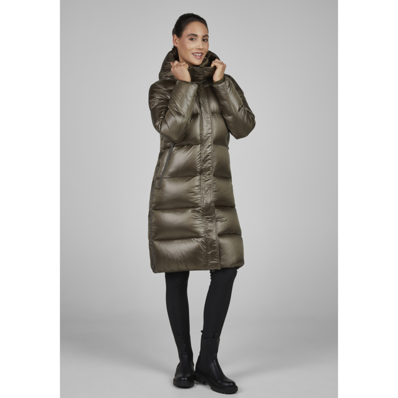 Pikeur Ladies Quilted Coat - Slate Brown-4