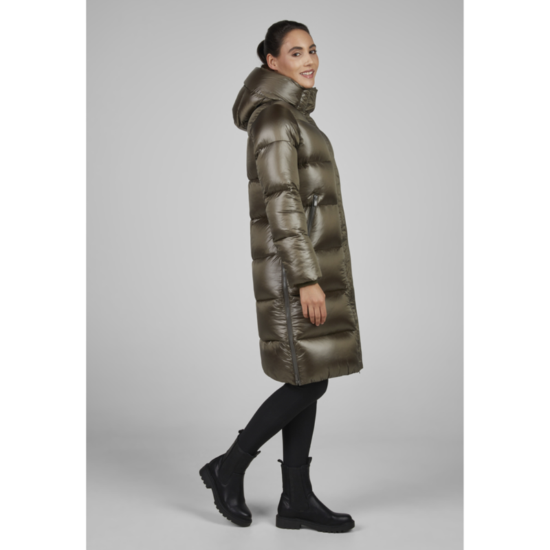 Pikeur Ladies Quilted Coat - Slate Brown-5