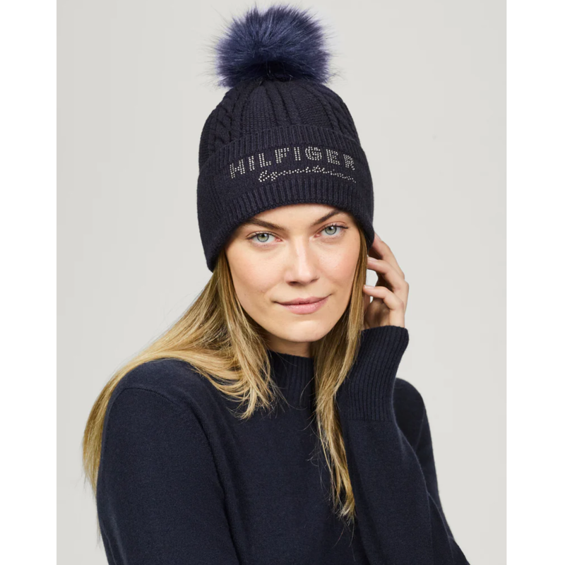 Tommy Hilfiger Perry Pom Pom Beanie - Desert Sky-2