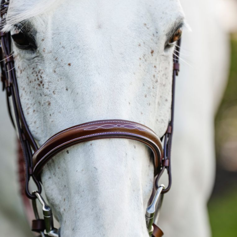 Horseware Pony Hunter Cavesson Bridle With Reins - Dark Tan-1