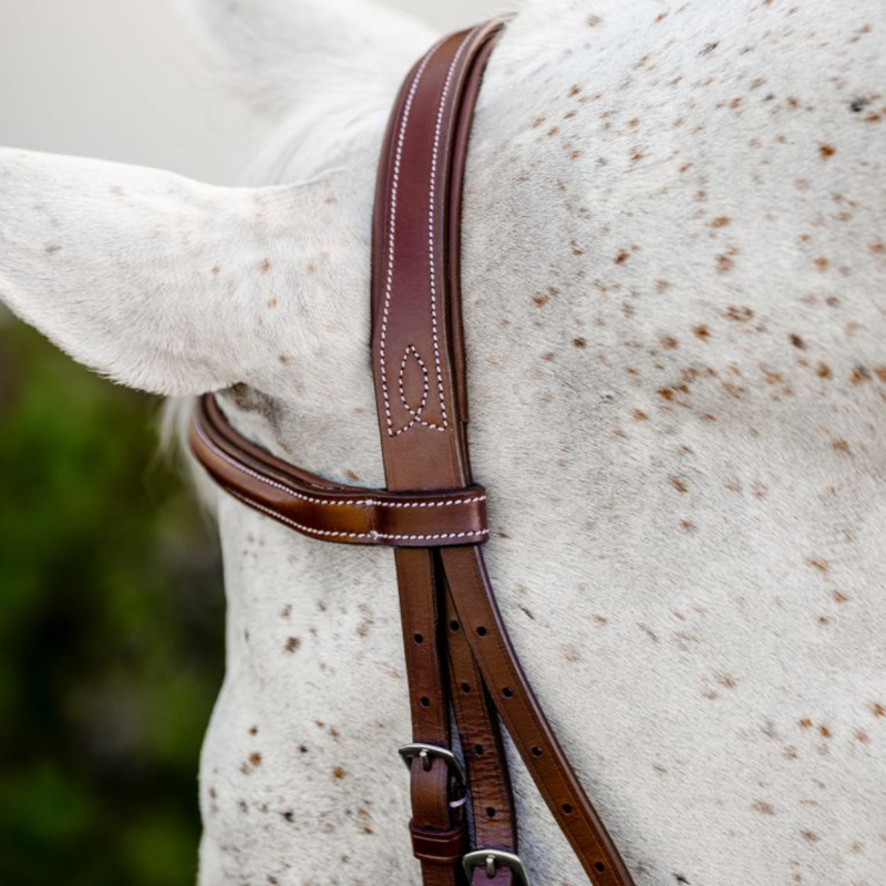 Horseware Pony Hunter Cavesson Bridle With Reins - Dark Tan-2