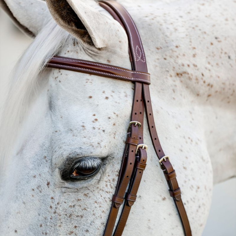 Horseware Pony Hunter Cavesson Bridle With Reins - Dark Tan-3