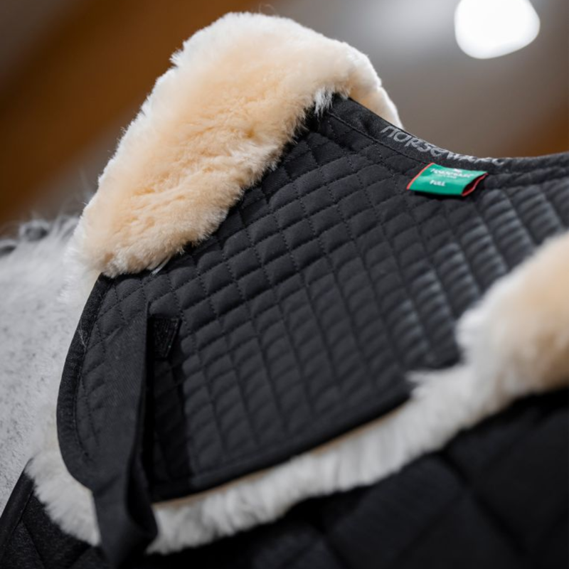 Horseware Sheepskin Halfpad - Large - Black/Natural-1