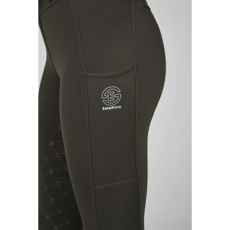 Eskadron Flex Full Grip Riding Tights - Deep Green-2
