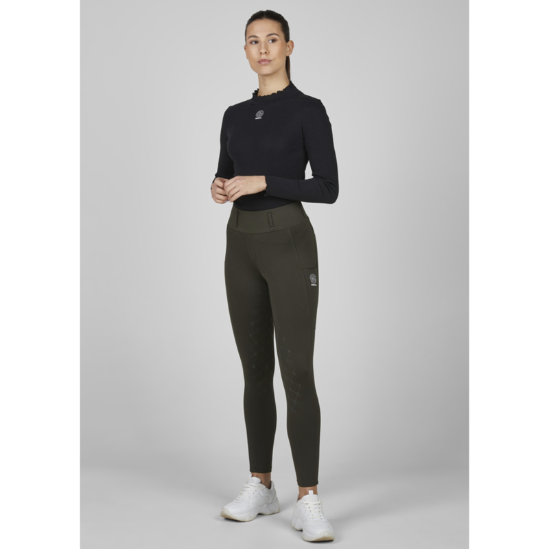 Eskadron Flex Full Grip Riding Tights - Deep Green-6