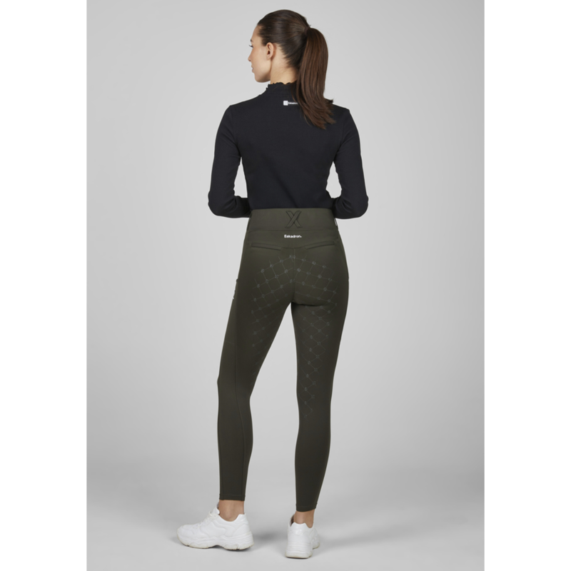 Eskadron Flex Full Grip Riding Tights - Deep Green-7