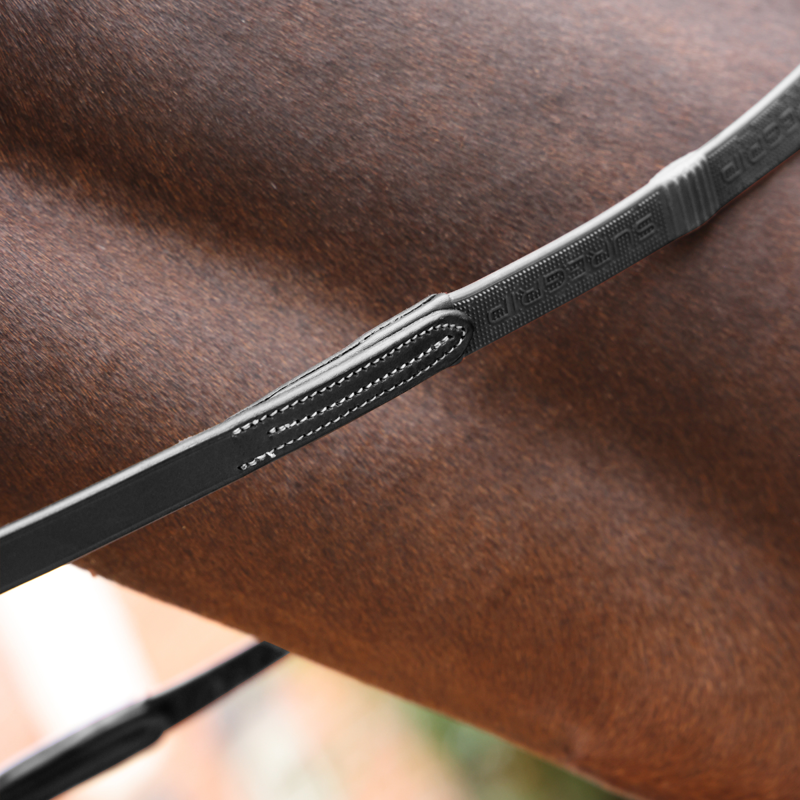 Shires Velociti LUSSO Opus SureGrip Reins - Black-2