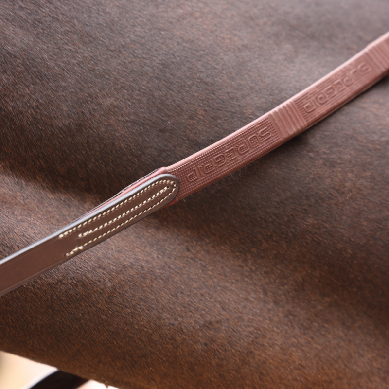 Shires Velociti LUSSO Opus SureGrip Reins - Havana-1