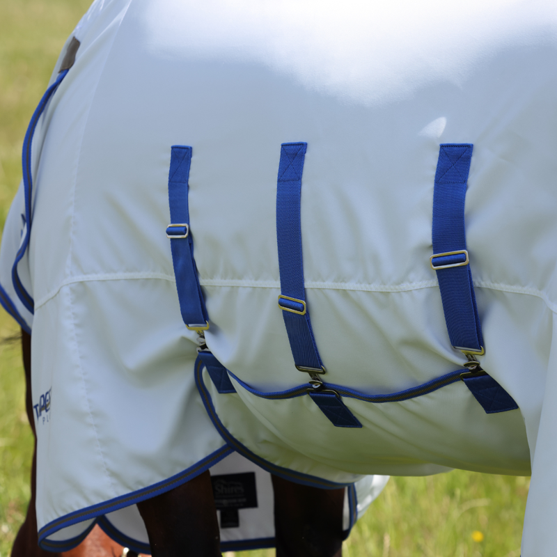 Shires Tempest Plus Sweet-itch Combo Rug - White/Air Force-1