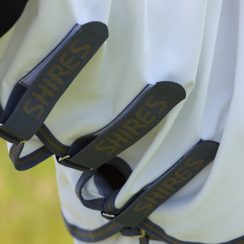 Shires Highlander Plus Sweet-itch Combo Rug - White/Air Force-7
