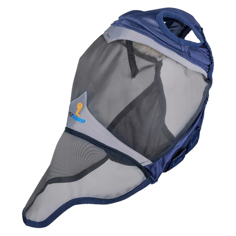 Shires Fine Mesh Fly Mask With Ear Holes and Nose - Navy-2
