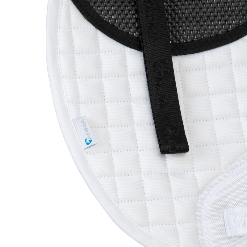 Shires ARMA Soft Grip Saddlecloth - White-2