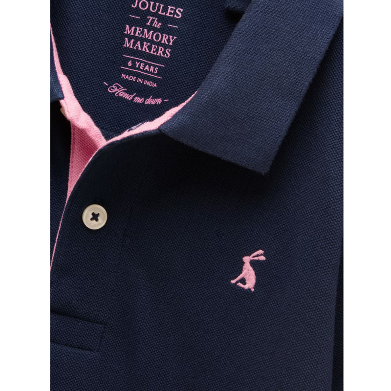Joules Boys' Woody Polo Shirt - Navy Blue-2