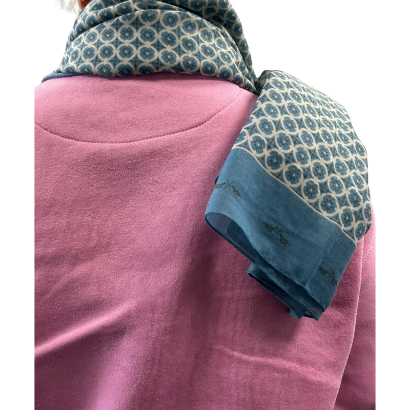 HV Polo Soviety Nevina Geometric Ladies Scarf - Lago Blue-2