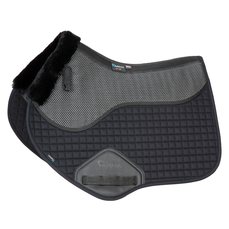 Shires ARMA Soft Grip Jump Saddlecloth - Black