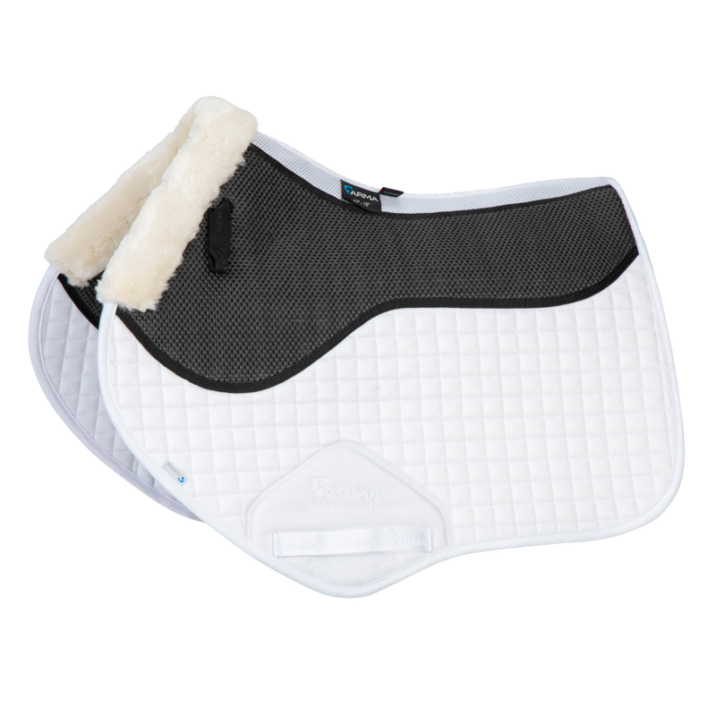 Shires ARMA Soft Grip Jump Saddlecloth - White