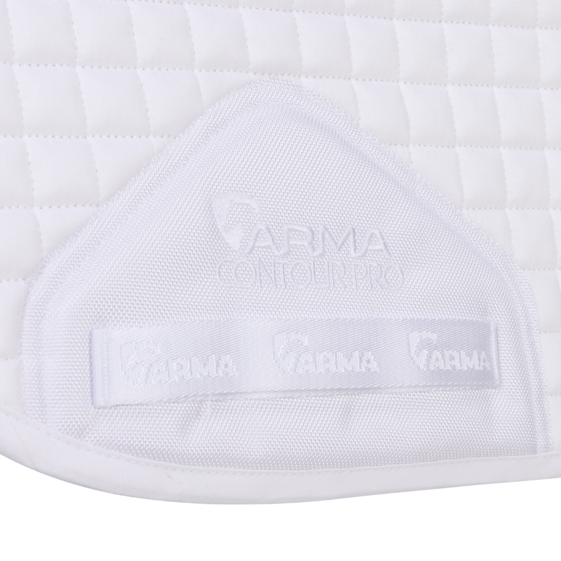 Shires ARMA Numbered Dressage Saddlecloth - White-1