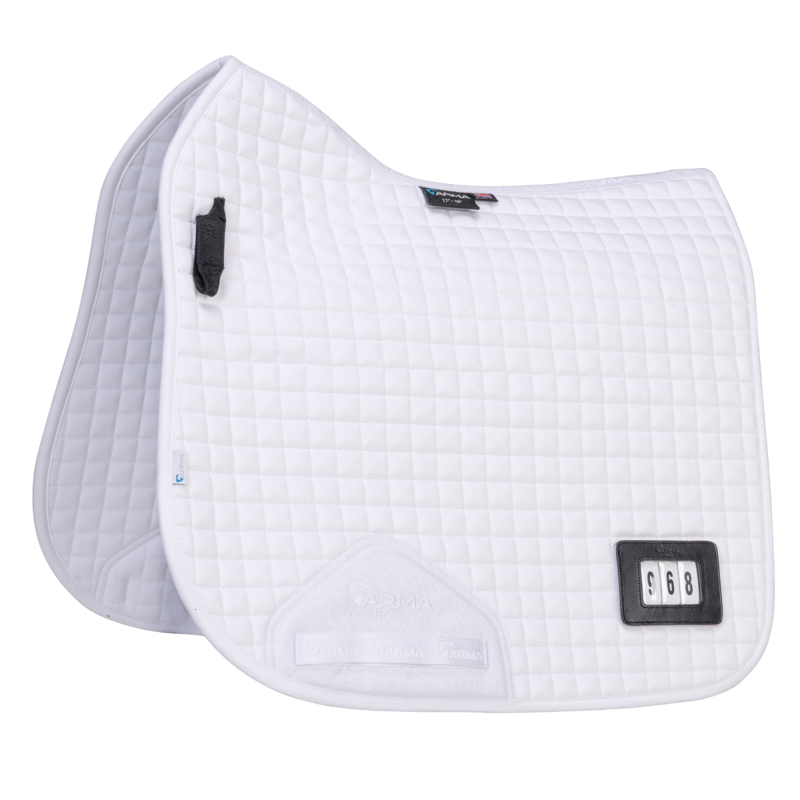 Shires ARMA Numbered Dressage Saddlecloth - White