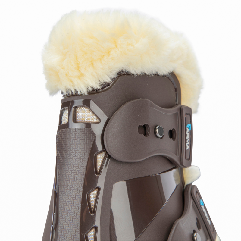 Shires ARMA Carbon Pro SupaFleece Fetlock Boots - Brown-4