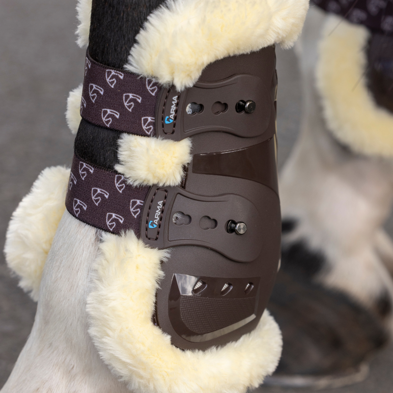 Shires ARMA Carbon Pro SupaFleece Fetlock Boots - Brown-5