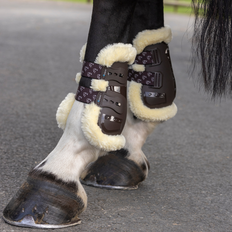 Shires ARMA Carbon Pro SupaFleece Fetlock Boots - Brown-7