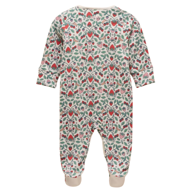 Joules Girls' Razamataz Babygrow - Cream Strawberries-1