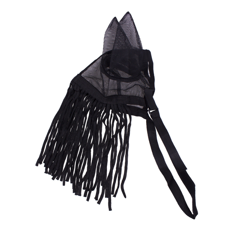 QHP Anti-Fly Fringe with Ears - Black-1