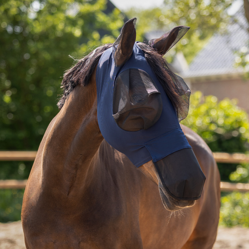 QHP Super Bug Fly Mask with Nose Protection - Navy