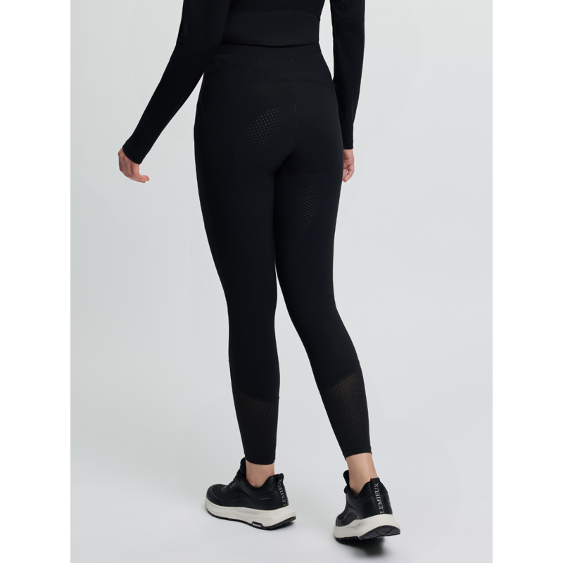 LeMieux Ladies Airflow Full Seat Pull On Breeches - Black-1