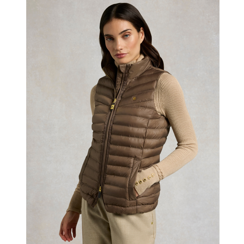 Holland Cooper Lightweight Puffer Gilet - Chestnut-1