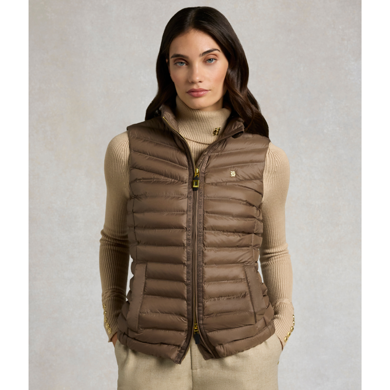 Holland Cooper Lightweight Puffer Gilet - Chestnut