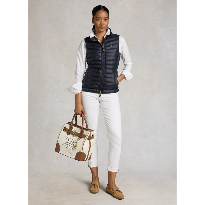 Holland Cooper Lightweight Puffer Gilet - Ink Navy-5