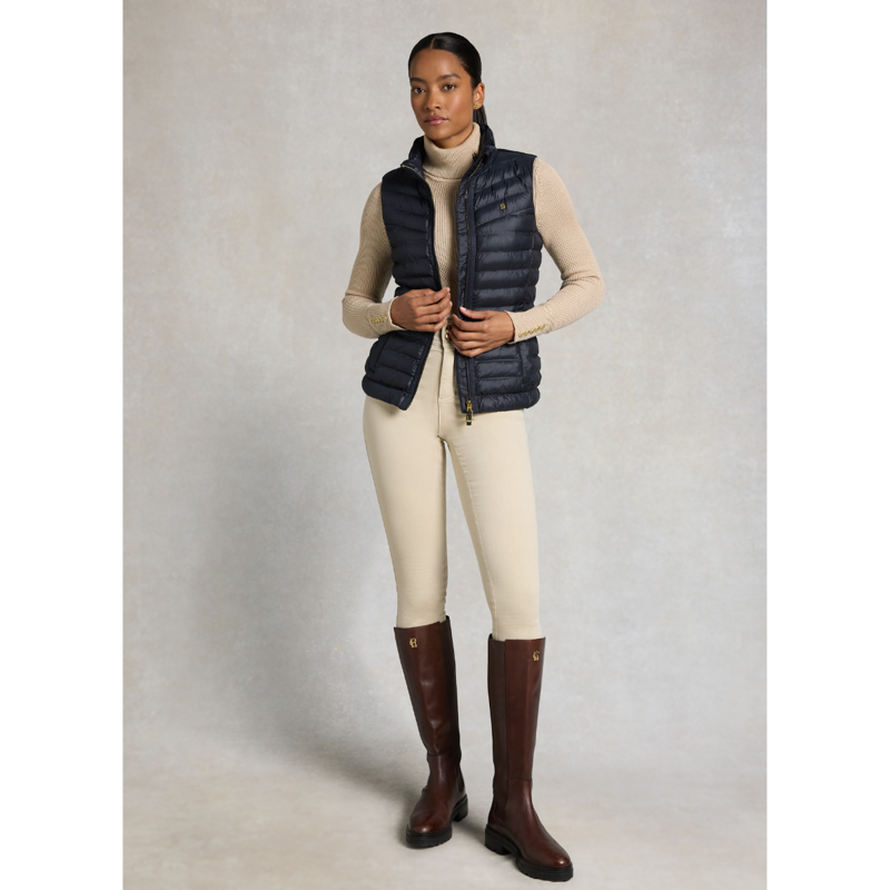 Holland Cooper Lightweight Puffer Gilet - Ink Navy-2
