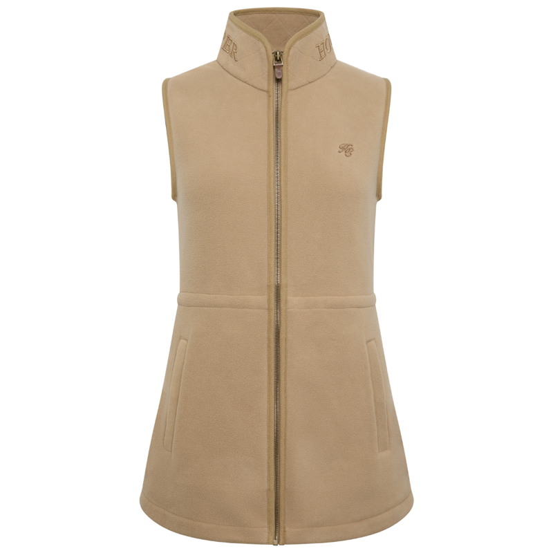 Holland Cooper Country Longline Fleece Gilet - Sand-2