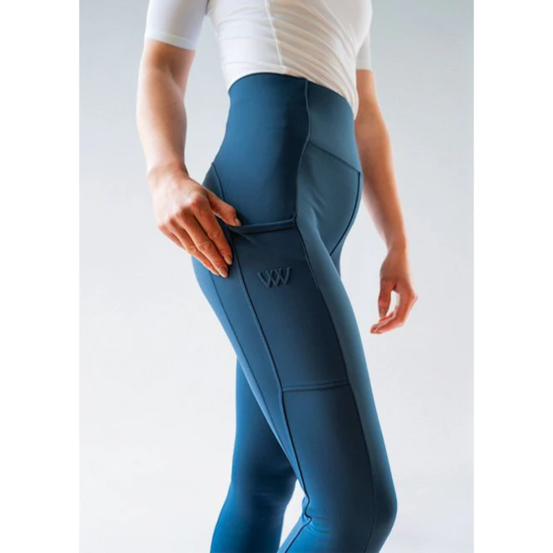 Woof Wear Original Knee Patch Riding Tights - Petrol-4