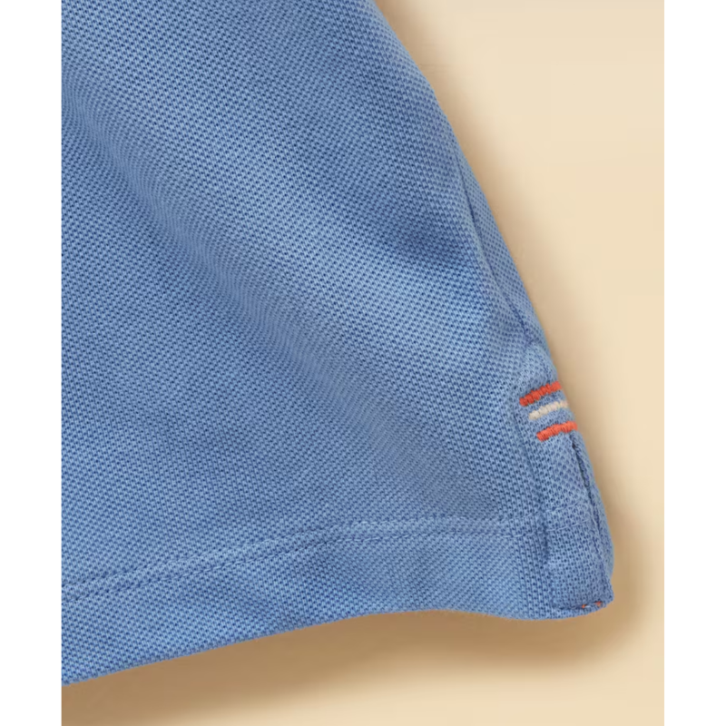 Joules Boys' Woody Short Sleeve Cotton Polo Shirt - Blue-4
