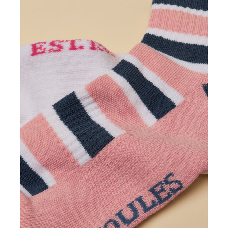 Joules Ladies Volley Socks 2 Pack - One Size - Pink Blue-2
