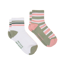 Joules Ladies Volley Socks - 2 Pack - One Size - Green Pink