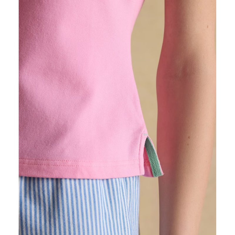 Joules Ladies Jonty Fox Slim Fit Pique Polo Shirt - Pink-5