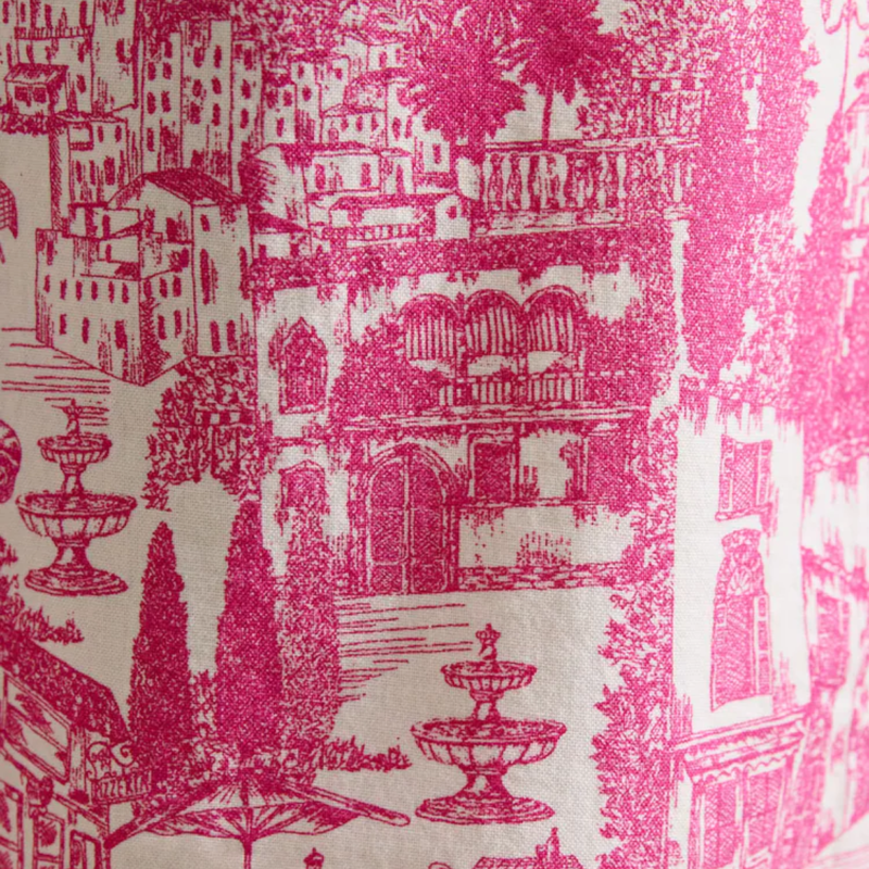 Joules Ladies Hallie Pull On Cotton Trousers - Pink Printed-3