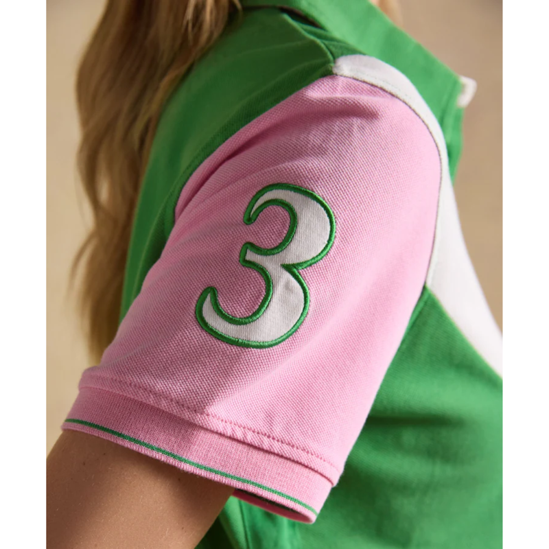 Joules Ladies Beaufort Embroidered Polo Shirt - Green-5