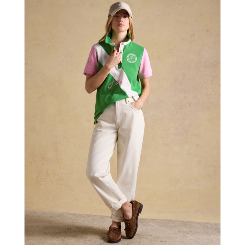 Joules Ladies Beaufort Embroidered Polo Shirt - Green-7