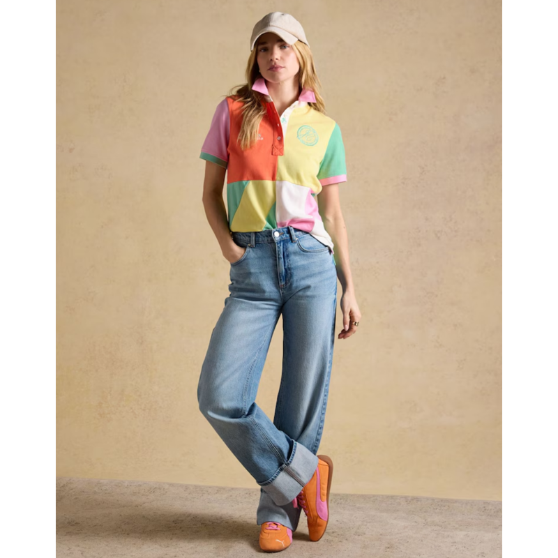 Joules Ladies Beaufort Embroidered Polo Shirt - Harlequin-10