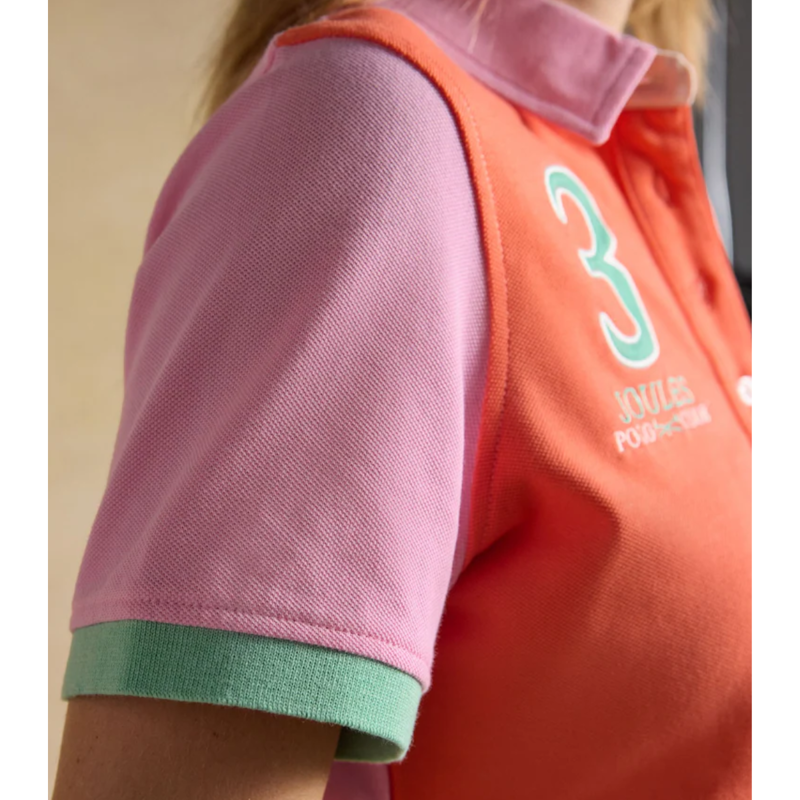 Joules Ladies Beaufort Embroidered Polo Shirt - Harlequin-6